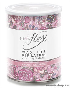 174016 White line Flex Воск теплый в банке 800мл Кремовая роза