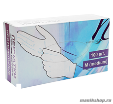 7799 White Line Перчатки латексные 100шт/уп (Размер S) медицинские