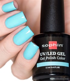 0738 Sophin UV/LED Гель-лак TIFFANY BLUE 12мл Ярко-голубой, с каплей зеленого в подтоне