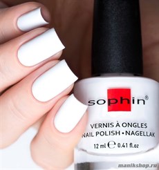№ 1 Sophin Лак для ногтей 12мл (Ярко-белый, плотный, эмалевый, подходит для френча)