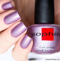 № 204 Sophin Лак для ногтей 12мл (Голографический, сиренево-золотистый, плотный)