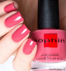 № 24 Sophin Лак для ногтей 12мл (Кораллово-кирпичный, плотный, без блесток и перламутра)