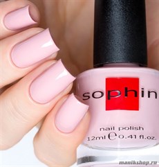 № 340 Sophin Лак для ногтей 12мл (Светлый персиково-розовый, без блесток и перламутра, плотный)