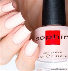 № 343 Sophin Лак для ногтей 12мл (Кремово-персиковый, с еле заметным микроперламутром, плотный)