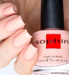 № 344 Sophin Лак для ногтей 12мл (Приглушенный персиково-оранжевый, без блесток и перламутра)