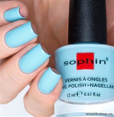 360 Sophin Лак для ногтей 12мл Aquamarine Светло-голубой, без перламутра, плотный