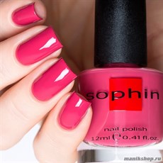 № 39 Sophin Лак для ногтей 12мл (Темный лилово-розовый, без блесток и перламутра, плотный)
