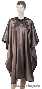 3939 AA04Brown Dewal Пеньюар для стрижки волос "Глянец", полиэстер, 128х146см