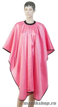 3941 AA04Pink Dewal Пеньюар для стрижки волос "Глянец", полиэстер, 128х146см