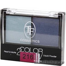 05614 Триумф TF Тени для век двойные Color Show 216 небесно-голубой+ ультрамарин
