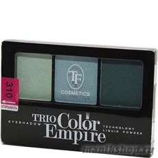 05713 Триумф TF Тени для век тройные Trio Color Empire 310 бирюза