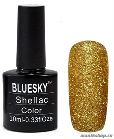 Bluesky Гель-лак Серия Глиттер BJ 02 золото 10мл