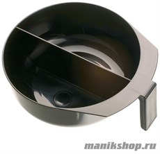 2559 Dewal Чаша «Для окрашивания» Т-1207 чёрная с перегородкой (2х375мл)
