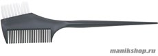 2924 Dewal Кисть для окрашивания волос JPP-049-1 black (с расчёской/белый ворс ЧЕРНАЯ)