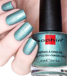 376 Sophin Лак для ногтей 12мл Magic mint Мятный линейный голографик