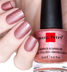 378 Sophin Лак для ногтей 12мл Copper rose Бронзовый линейный голографик