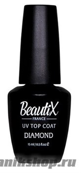 Beautix Diamond Каучуковое финишное покрытие для гель-лака 15мл Без липкого слоя