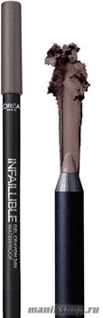 L'OREAL Карандаш для глаз Infaillible Gel Crayon Waterproof, тон 4 на серой высоте