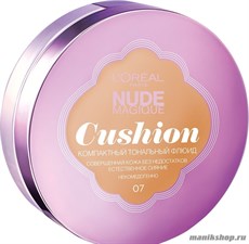 L'OREAL Тональный крем Nude Magique Cushion, тон 07 золотисто-бежевый