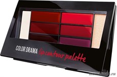 72320 Maybelline Губная палетка COLOR DRAMA Lip Contoup palett тон 1 Red (Красно-Фиолетовый)