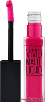 Maybelline Губная помада VIVID MATTE жидкая, матовая тон 30 завораживающая фуксия