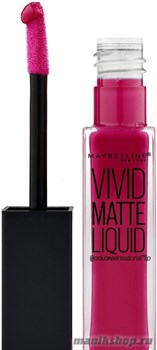 Maybelline Губная помада VIVID MATTE жидкая, матовая тон 40 ягодная вспышка