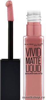 Maybelline Губная помада VIVID MATTE жидкая, матовая тон 50 трепетный бежевый
