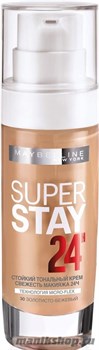73365 Maybelline Суперстойкий Тональный крем "SUPERSTAY24" 30мл тон 30 золотисто- бежевый
