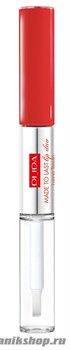 82350 Pupa 21B001  Жидкая помада для губ  "Made To Lip Duo" тон 001