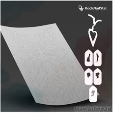 Трафареты для аэрографии мини "Профили"