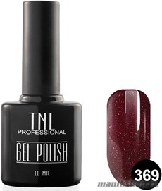 Цветной гель-лак TNL №369 Бордовый с блестками 10мл