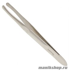 10384 Solinberg Пинцет 251-09R1 серебристый, округлое окончание