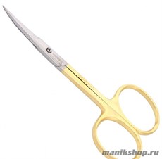 2504 Solinberg Ножницы для кутикулы 212-053 заусеничные, золотые