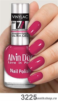 3225/00874 Alvin D'or Vinylac ADN-32 Лак для ногтей 3225 матовый фуксия 15мл