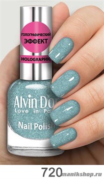 720/63620 Alvin D'or ADN-07 Лак для ногтей Голографик 720 св.голубой 15мл