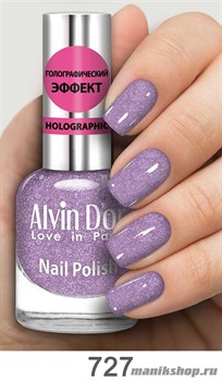 727/22269 Alvin D'or ADN-07 Лак для ногтей Голографик 727 сиреневый 15мл