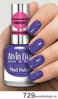 729/22283 Alvin D'or ADN-07 Лак для ногтей Голографик 729 анютины глазки 15мл