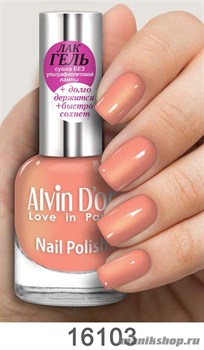 16103/25307 Alvin D'or ADN-16 Лак-Гель для ногтей 16103 мерцающ.абрикос  15мл