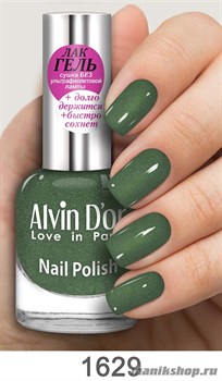 1629/86558 Alvin D'or ADN-16 Лак-Гель для ногтей 1629 малахит.шкатулка 15мл