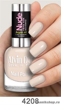 4208/18213 Alvin D'or ADN-4208 Лак-Гель NUDE матовый белый