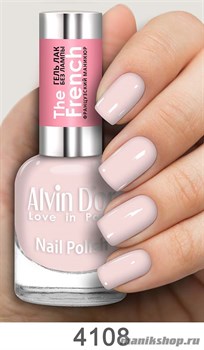 4108 Alvin D'or ADN-41 The French Лак-Гель для ногтей 4108 молочно-бежевый 15мл