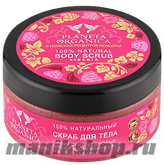 03978 Planeta Organica Скраб для тела Сибирские кедровые орехи и орган. масло малины 300мл