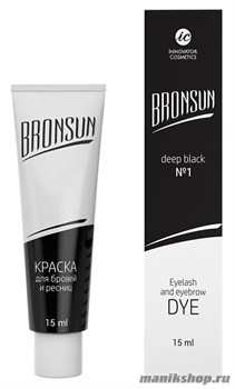 BR-1001 Sexy Brow Краска для ресниц и бровей "Bronsun" №1 цвет черный 15мл