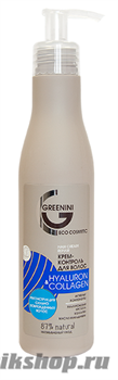 Greenini Крем для волос HYALURON&amp; COLLAGEN Реконструкция сильно поврежденных волос 250мл