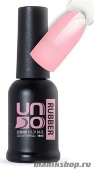 UNO Color Rubber Base №02 Камуфлирующее, каучуковое базовое покрытие для гель-лака 8мл Пастельно- розовый