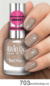 703/62067 Alvin D'or ADN-07 Лак для ногтей Голографик 703 песочный 15мл