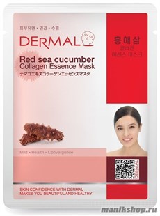 856004 Dermal 039 Маска для лица Коллаген+ Красный трепанг 1шт подтягивающая