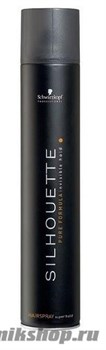Schwarzkopf Silhouette Pure Hairspray Superhold Безупречный лак ультрасильной фиксации (черный) 500мл