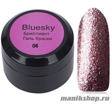 11278 Bluesky Гель-краска серии "Бриллиант" 06BR вишневая 8мл с липким слоем