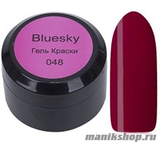 11263 Bluesky Гель-краска серии Классик №048 коричнево-бордовая 8мл с липким слоем